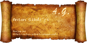 Anton Gibárt névjegykártya